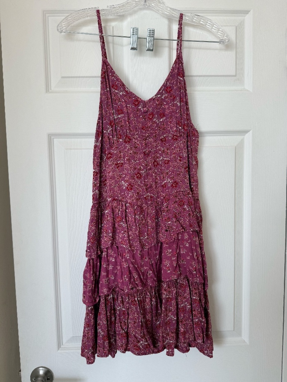 Free People Look-Like  Floral Tiered Mini Dress Boho Summer Festival Dress - Picture 2 of 3